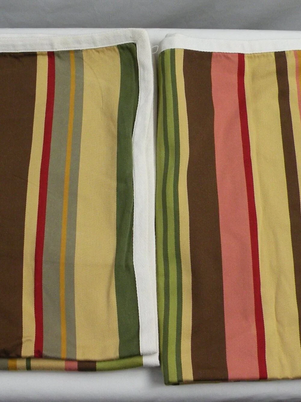 (2) Pottery Barn Duncan Stripe Euro Shams Pillow Covers 25